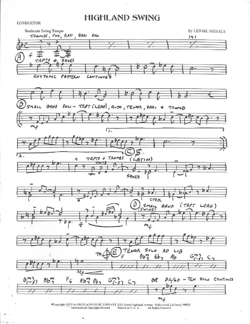 Highland Swing score preview