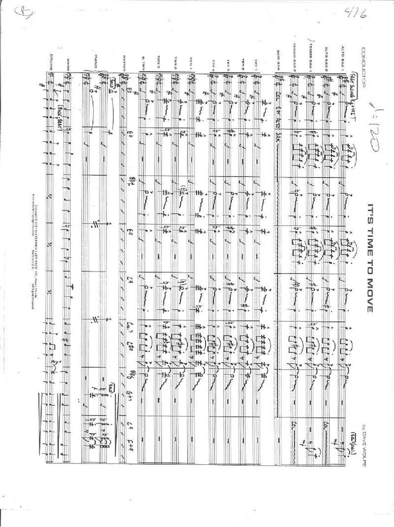 It's Time To Move score preview