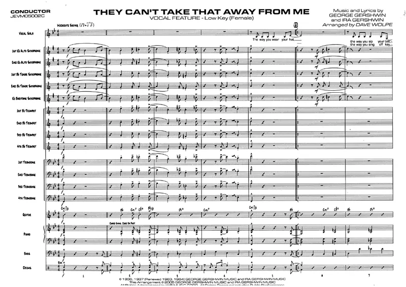 They Can't Take That Away From Me score preview