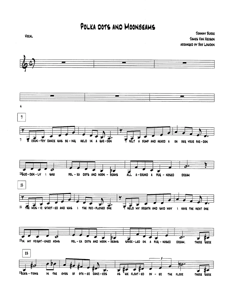 Polka Dots And Moonbeams score preview