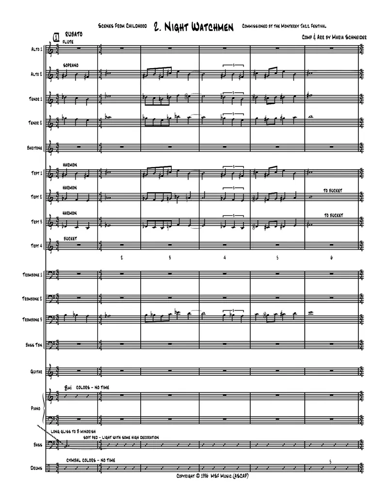 Night Watchmen score preview
