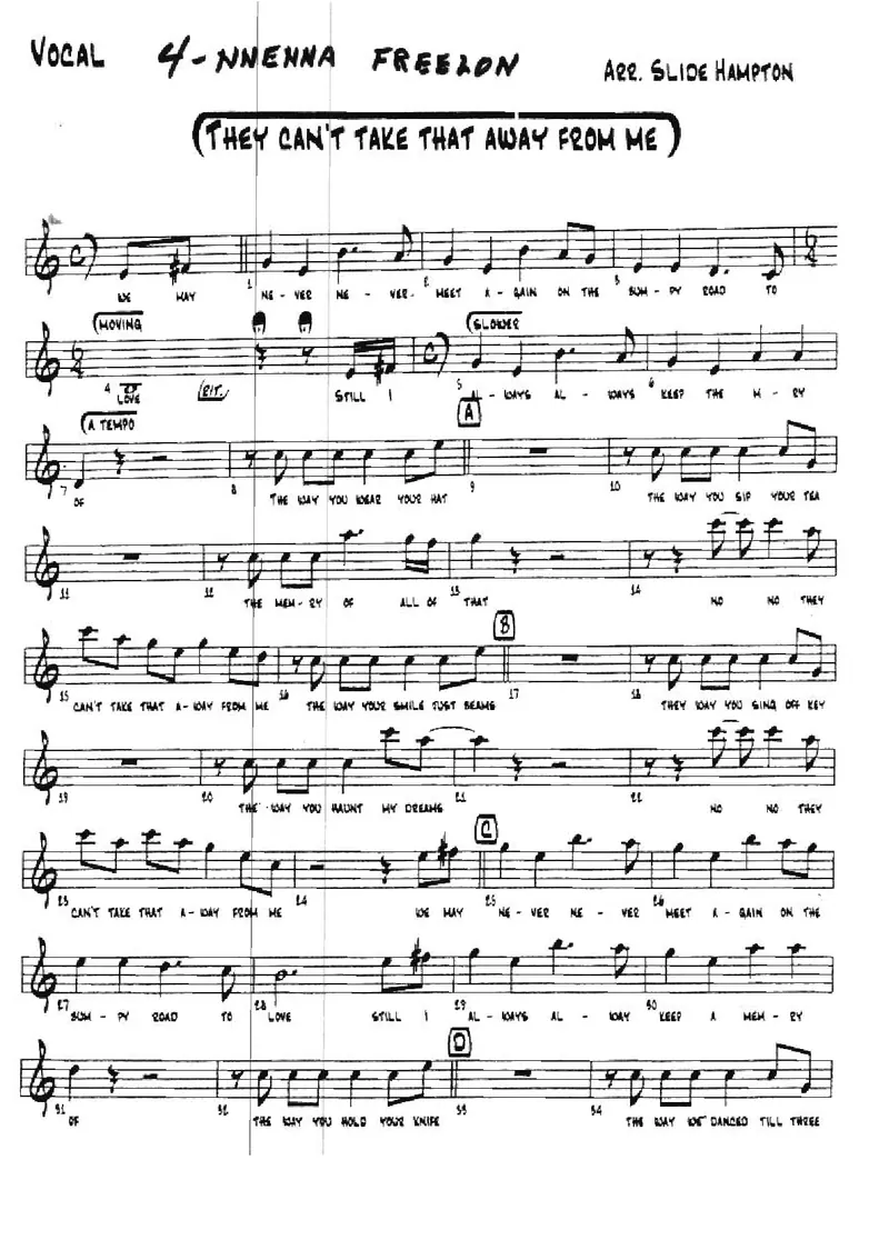 They Can't Take That Away From Me score preview