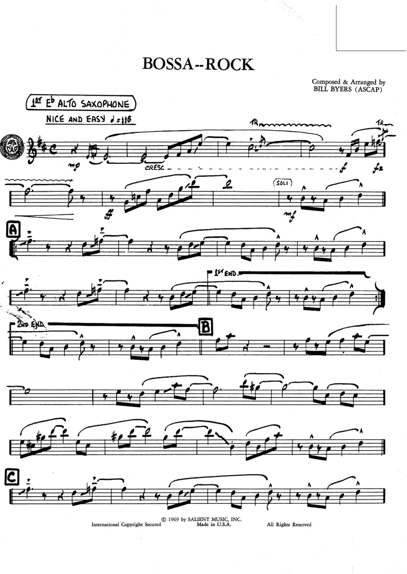Bossa-Rock score preview