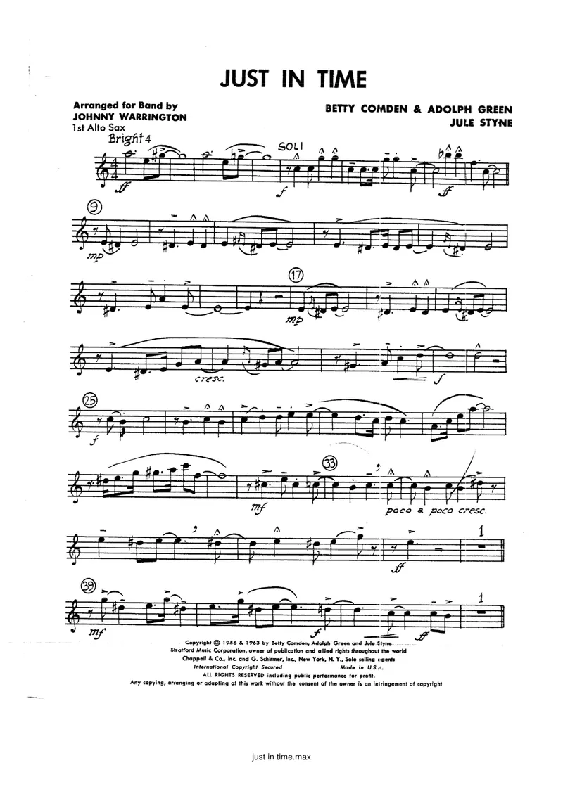 Just In Time score preview