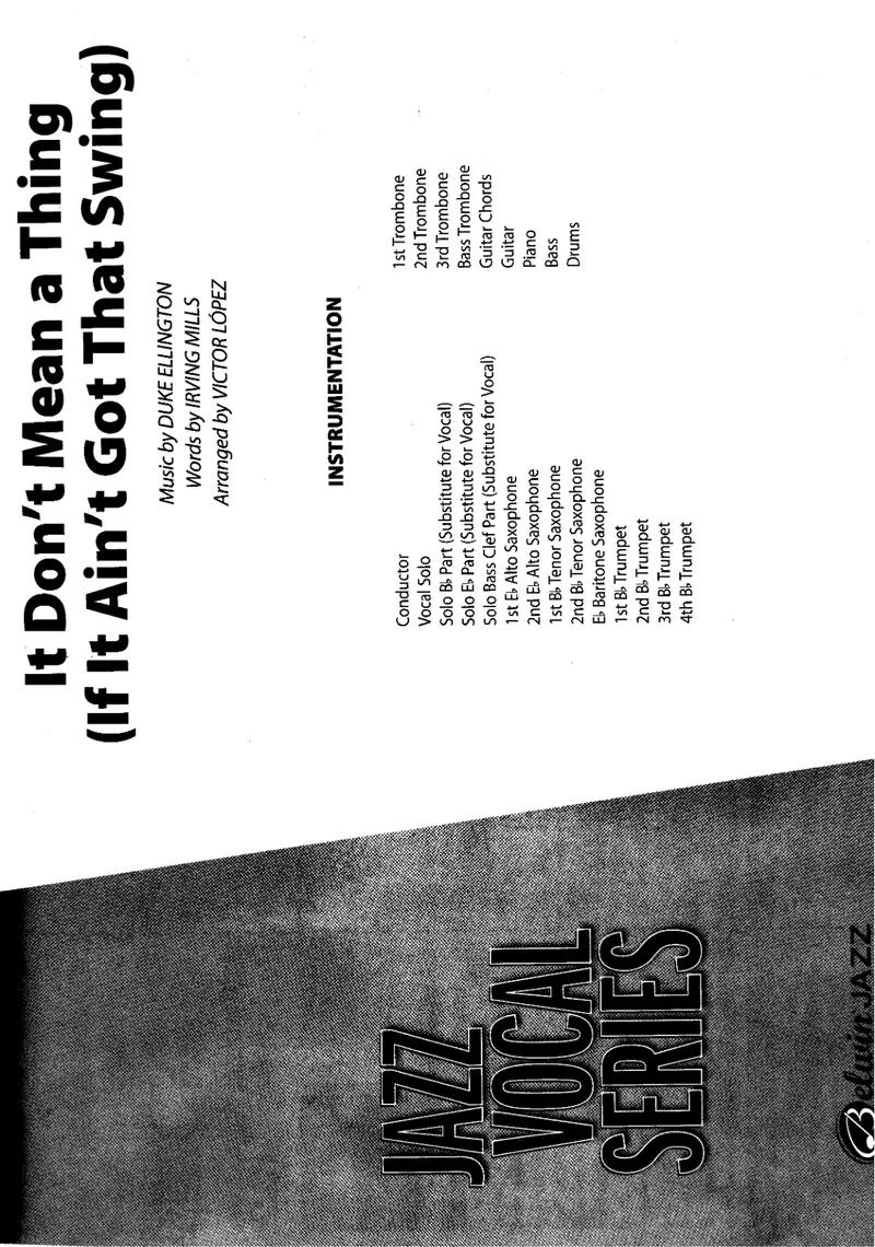 It Don't Mean A Thing score preview