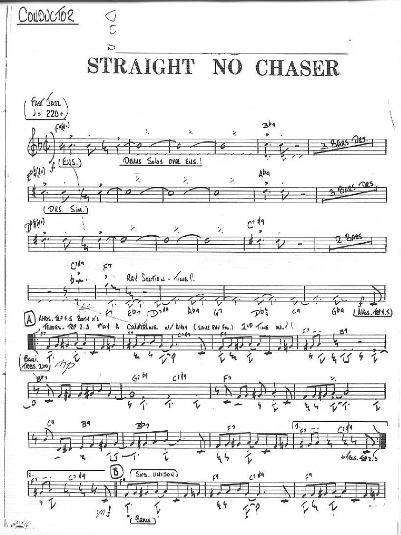 Straight No Chaser score preview