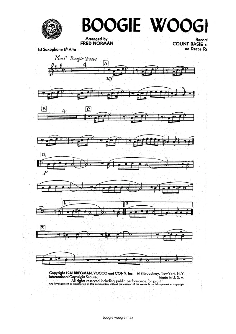 Boogie Woogie preview page 1