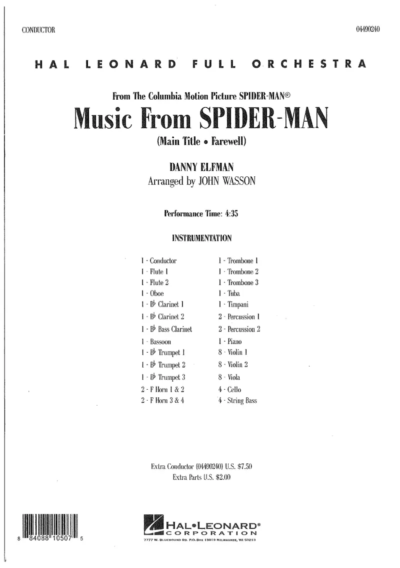 Music From Spider-Man score preview