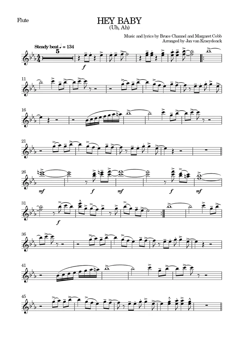 Hey Baby score preview