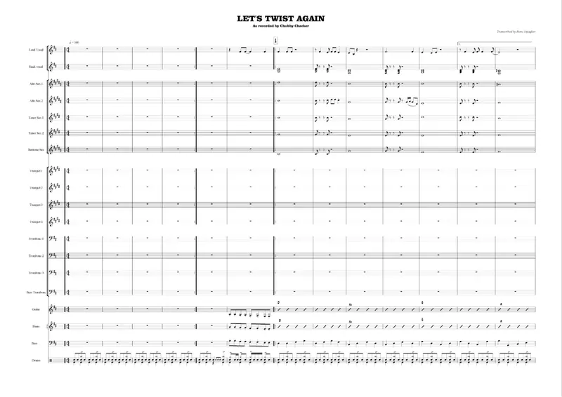 Let's Twist Again score preview