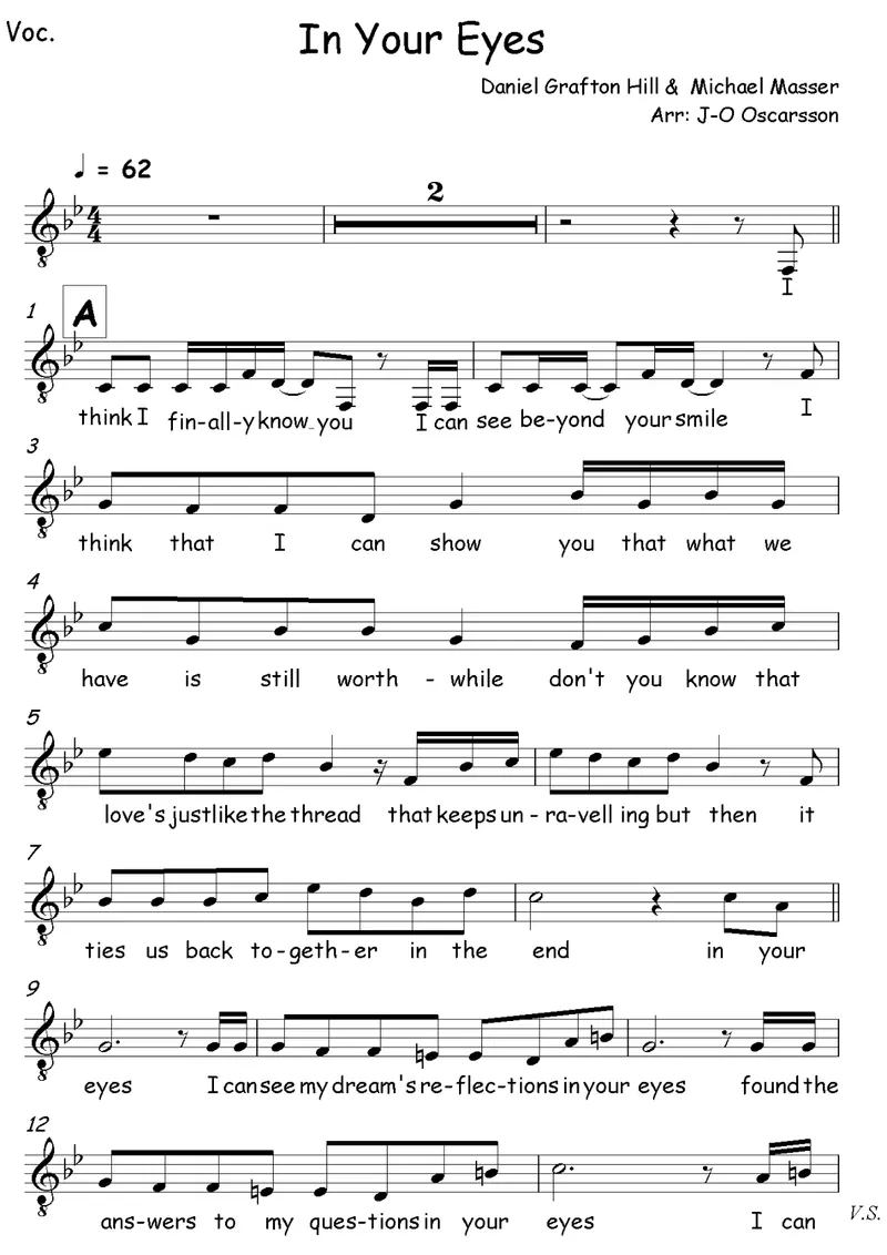 In Your Eyes score preview