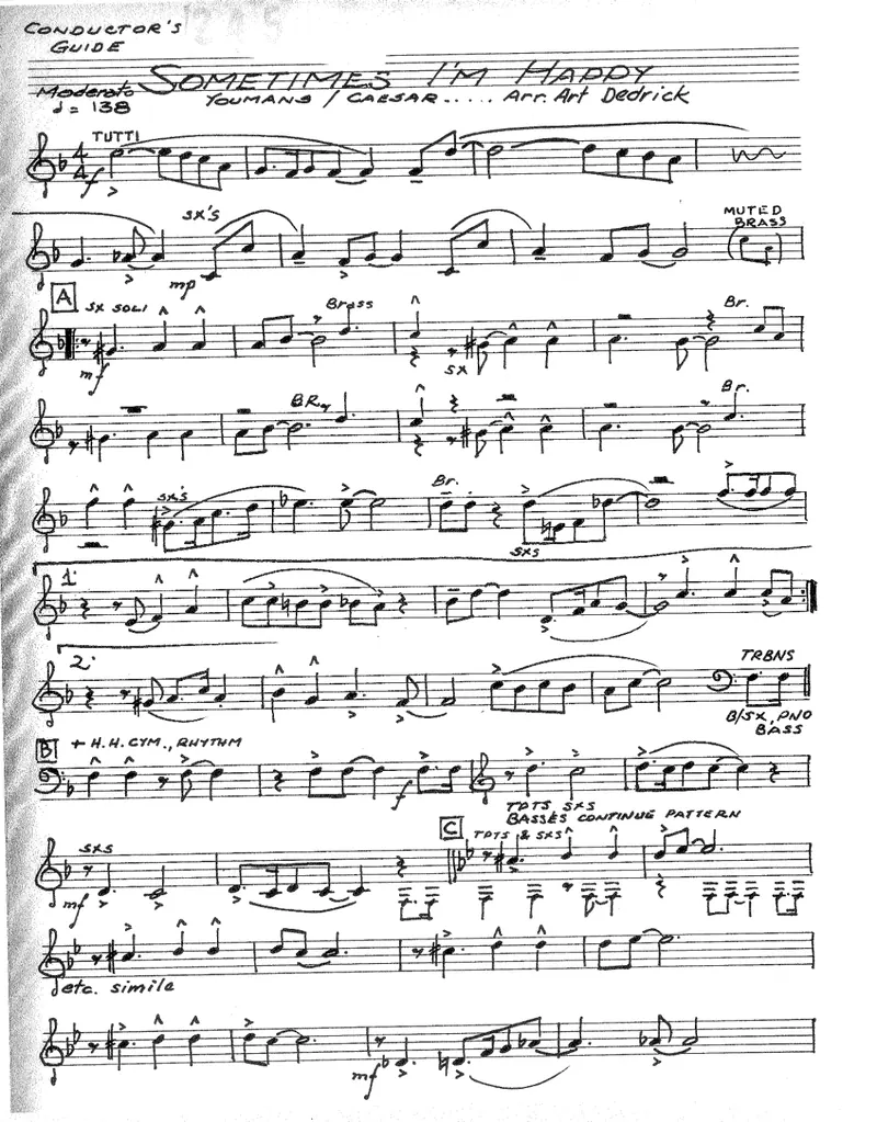 Sometimes I'm Happy score preview