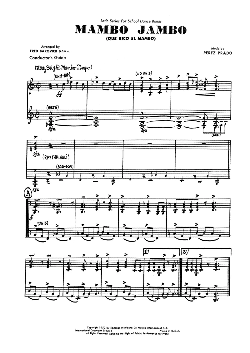 Mambo Jambo score preview