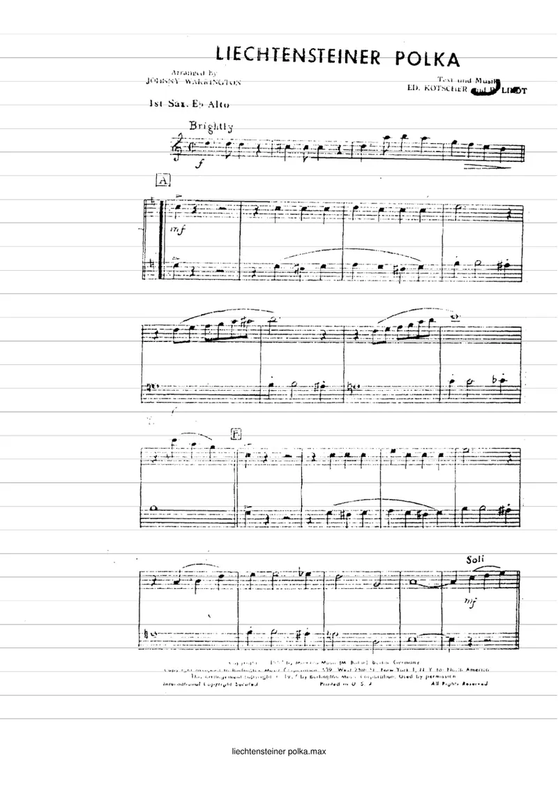 Liechtensteiner Polka score preview