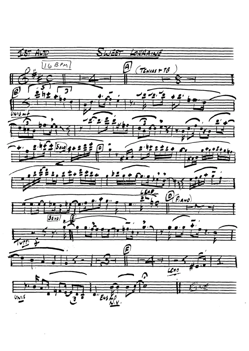 Sweet Lorraine score preview