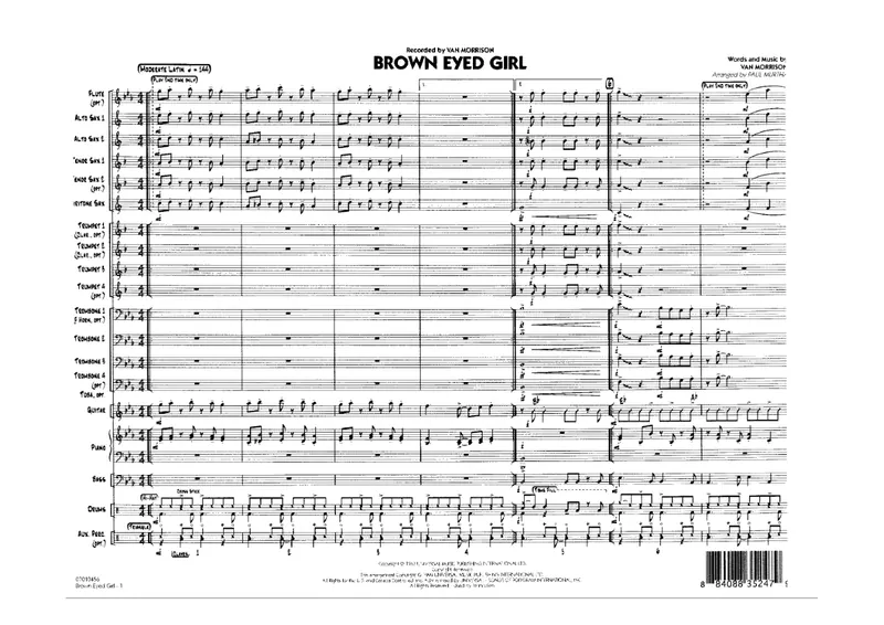 Brown Eyed Girl score preview