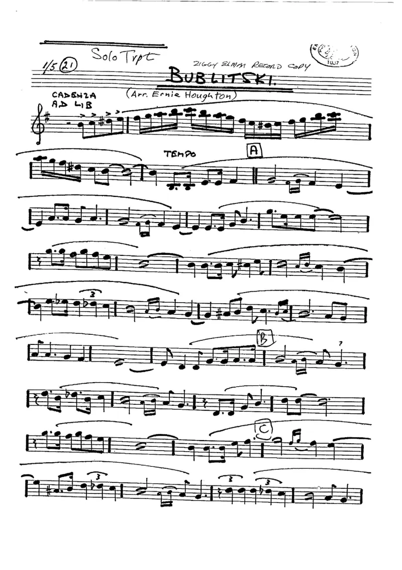 Bublitski score preview