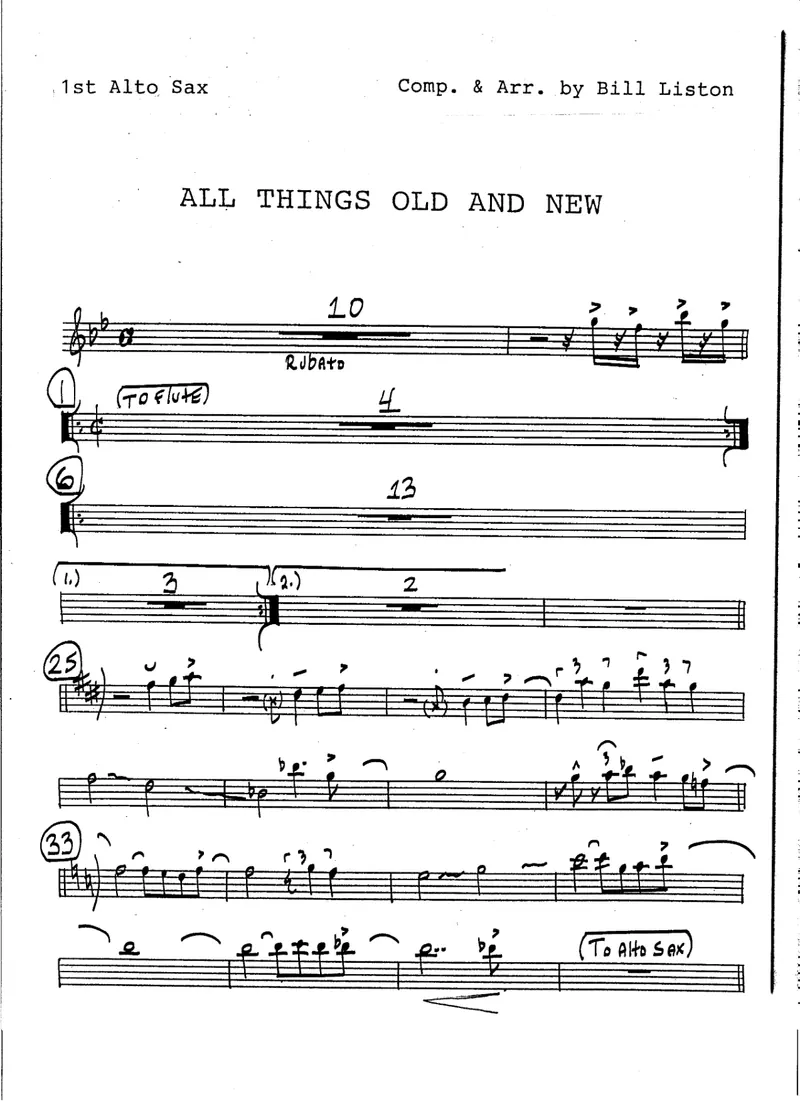 All Things Old And New score preview