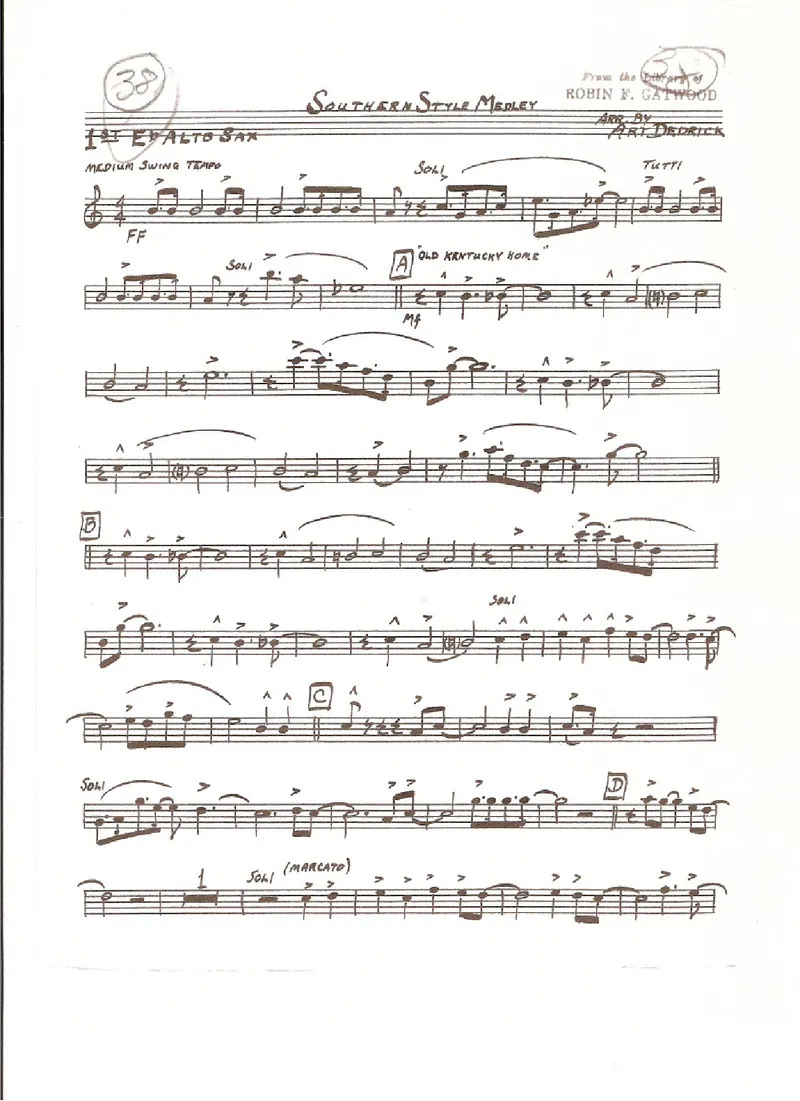 Southern Style Medley score preview