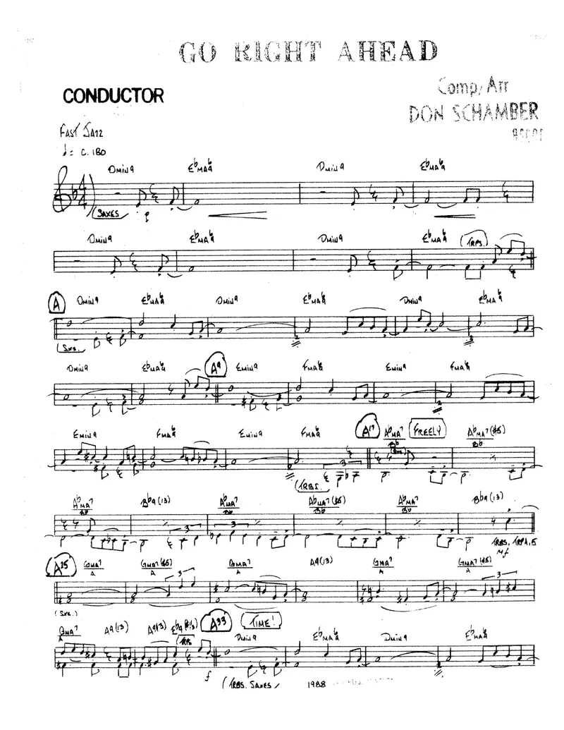 Go Right Ahead score preview
