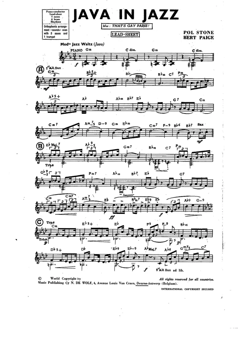 Java In Jazz score preview