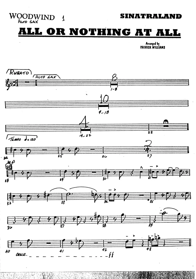 All Or Nothing At All score preview