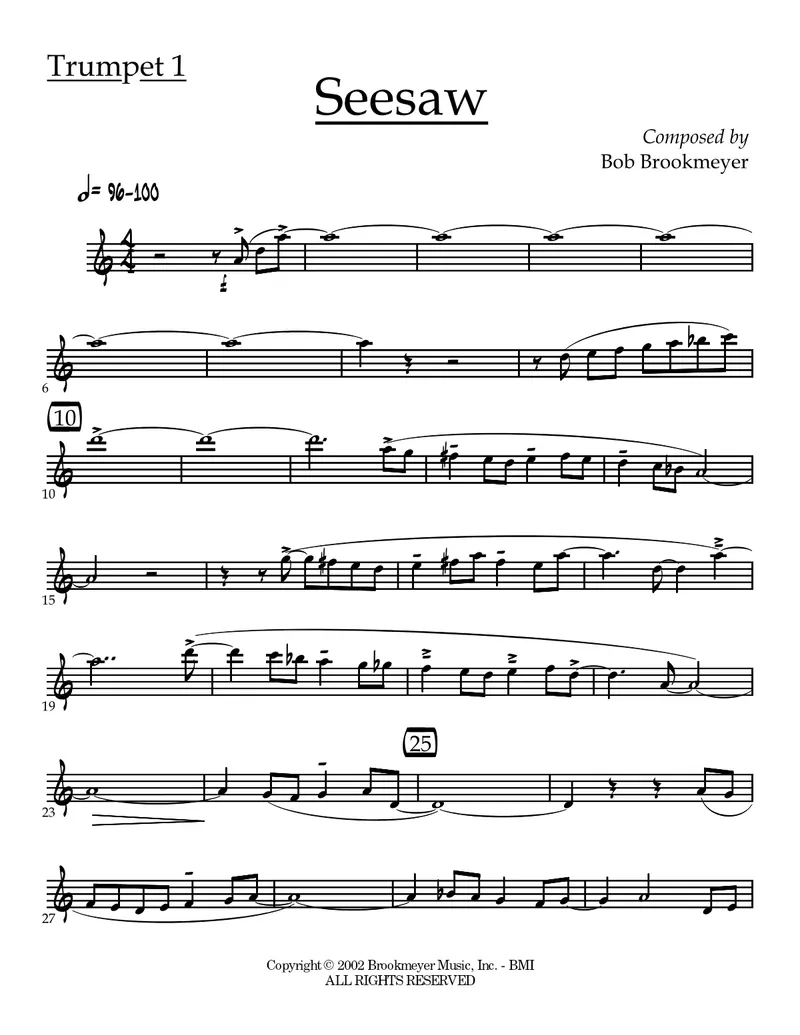 Seesaw B.Brookmeyer) score preview