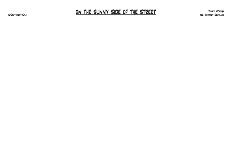 On The Sunny Side Of The Street score preview
