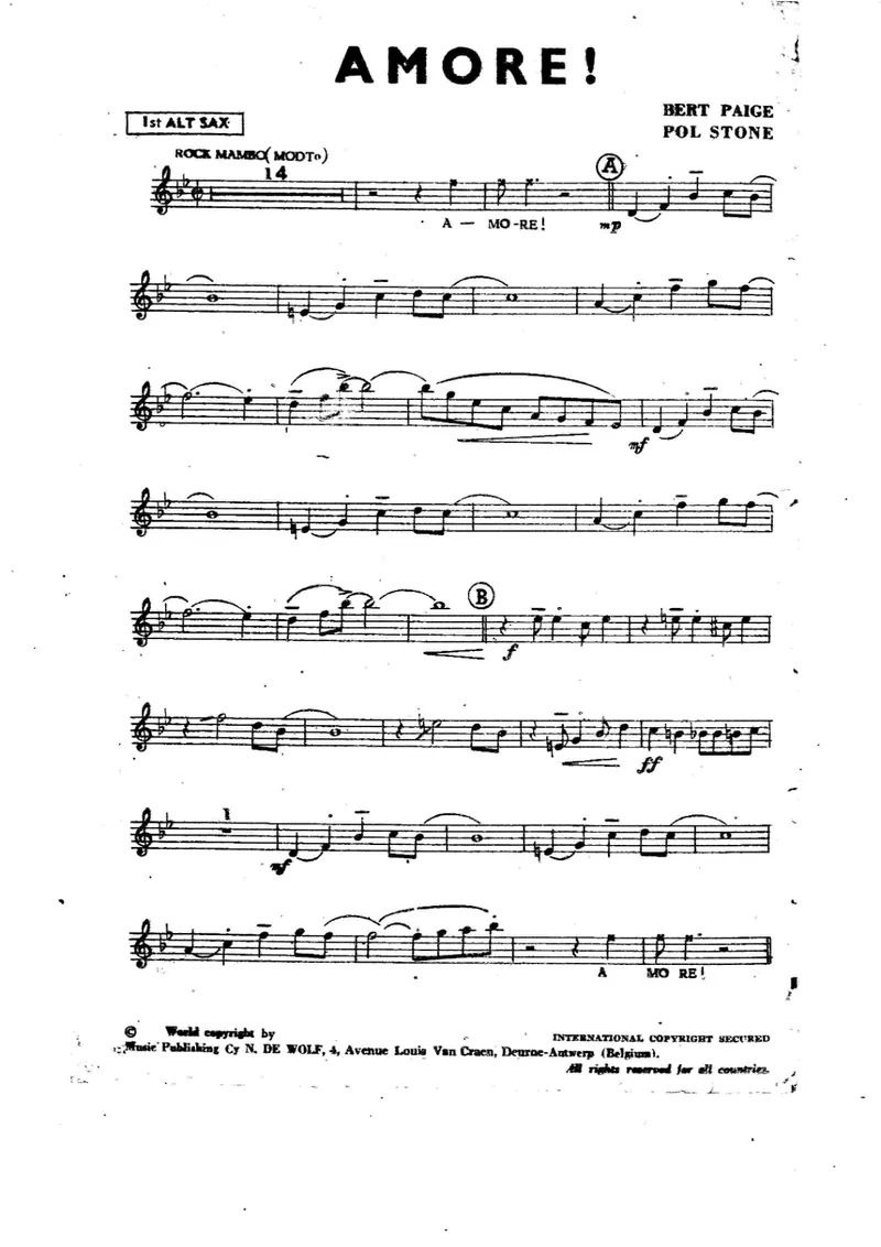Amore! score preview