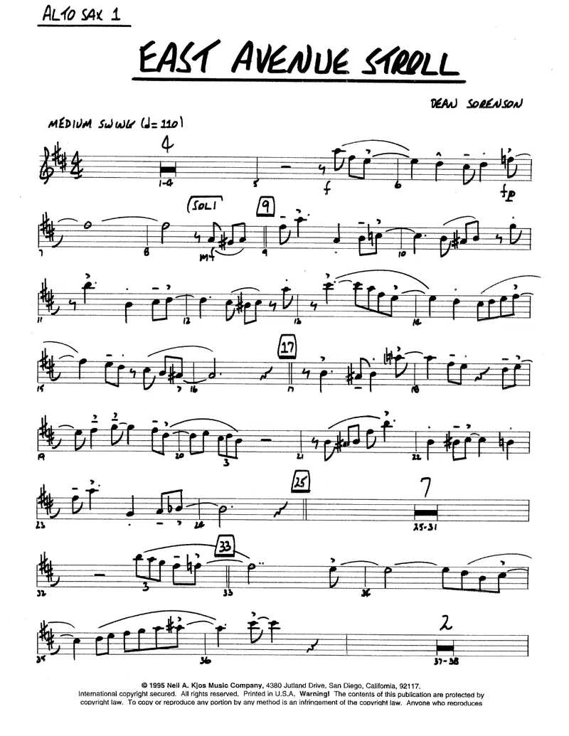 East Avenue Stroll score preview