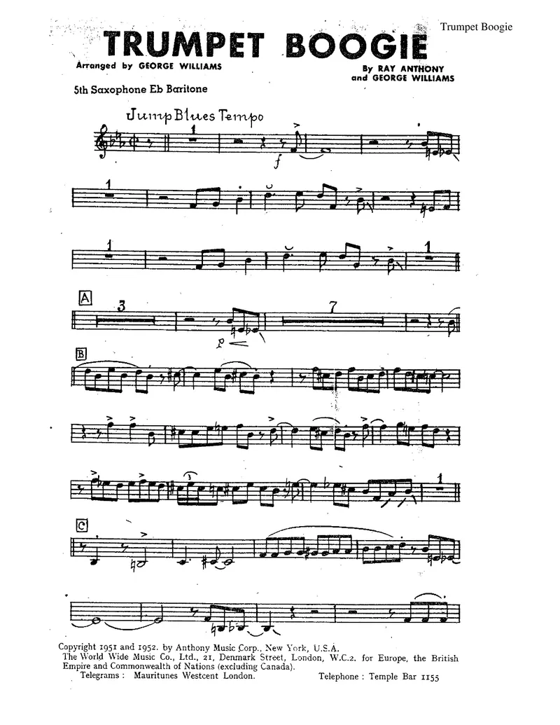 Trumpet Boogie score preview