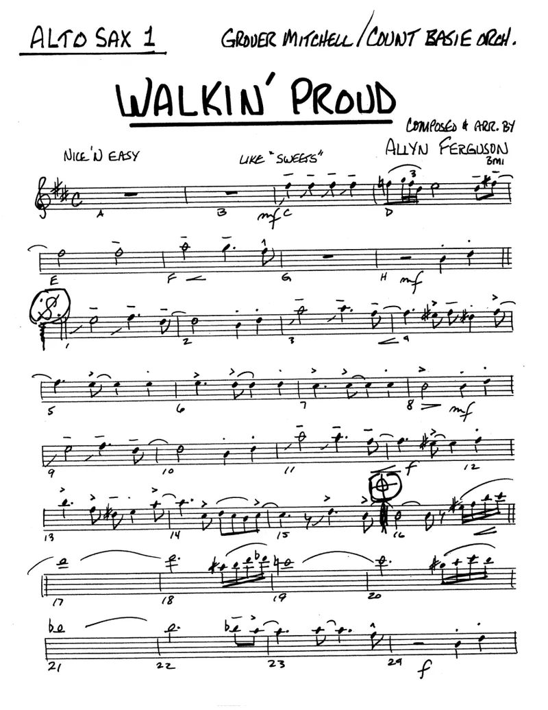 Walkin' Proud score preview