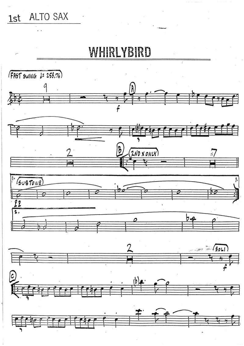 Whirly Bird score preview