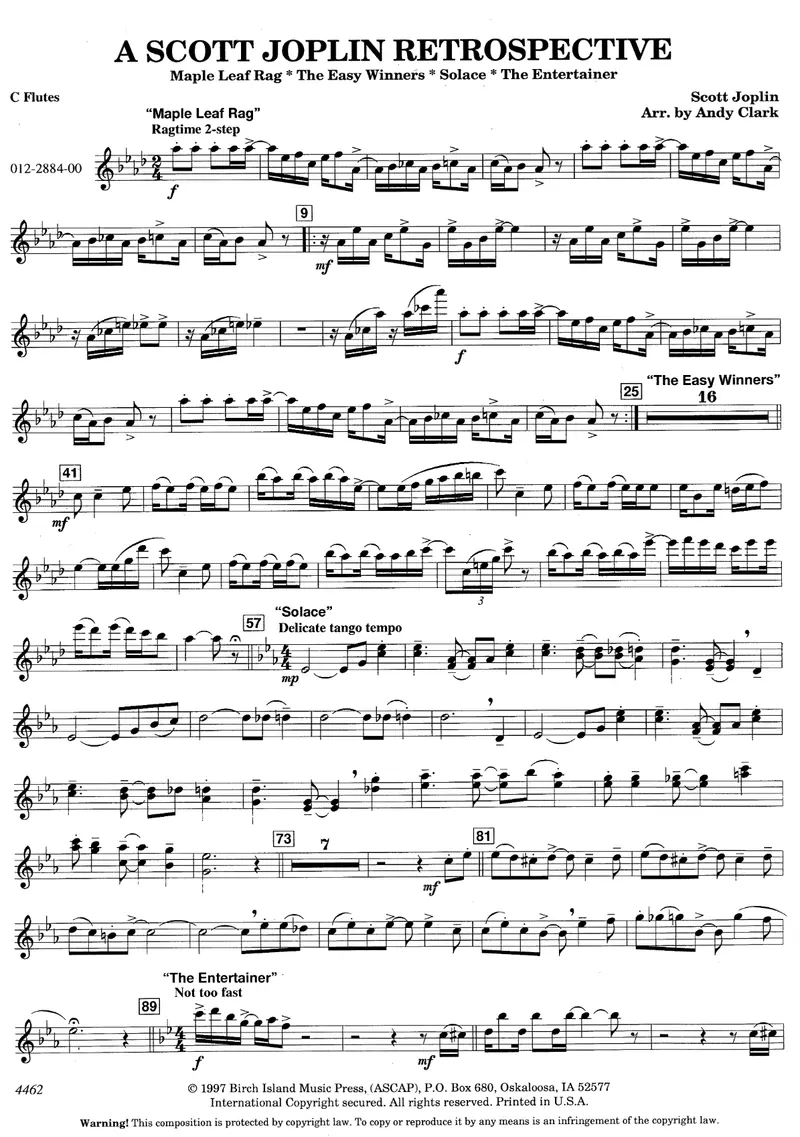 A Scott Joplin Retrospective score preview