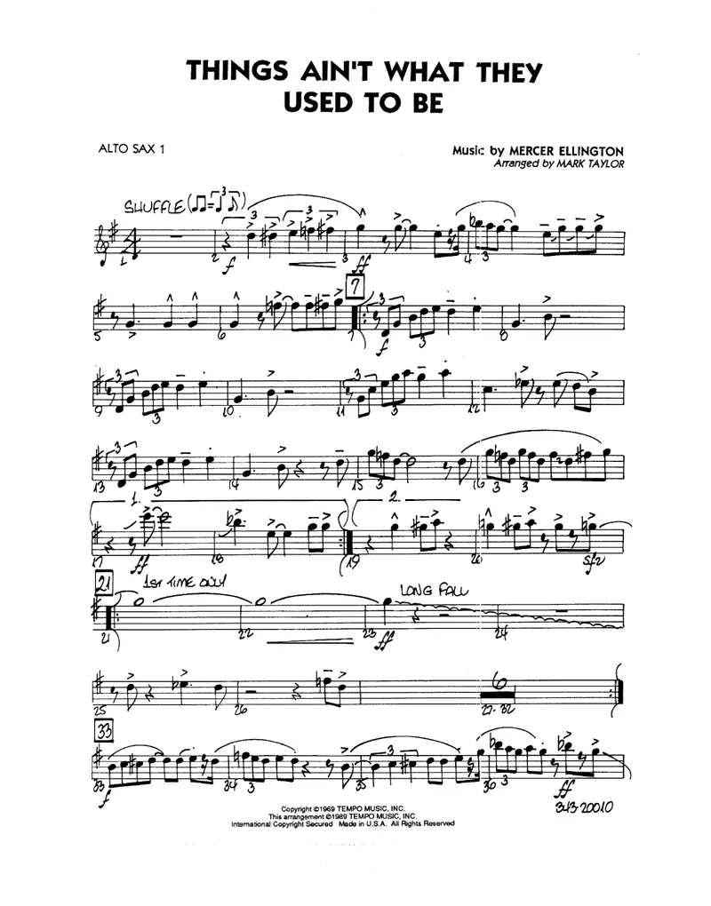 Things Ain't What They Used To Be score preview