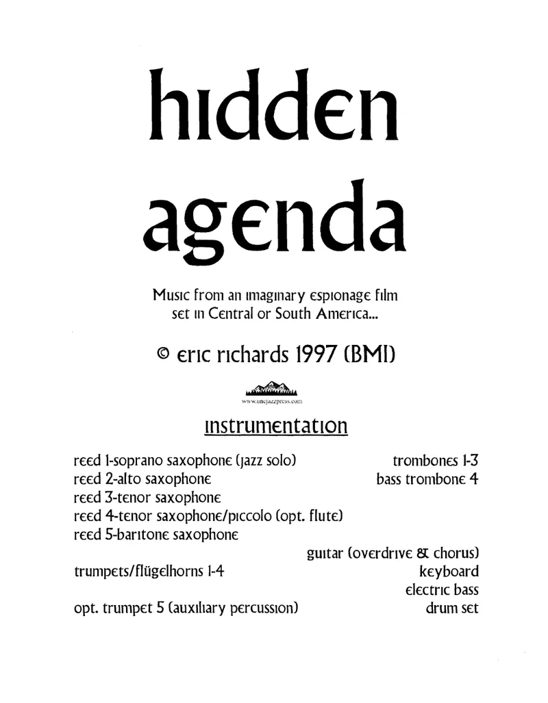 Hidden Agenda score preview