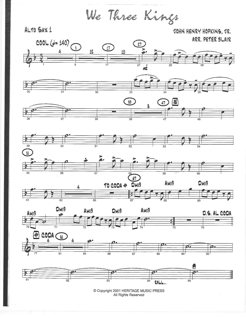 We Three Kings score preview