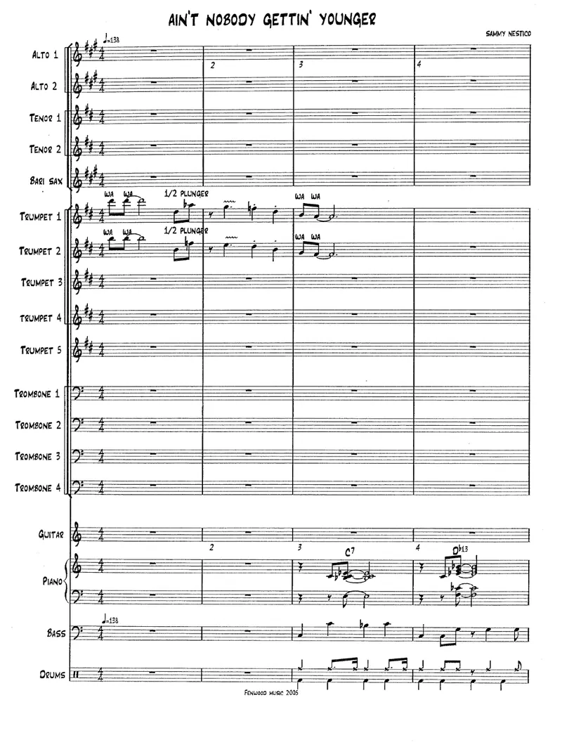 Ain't Nobody Gettin' Younger score preview