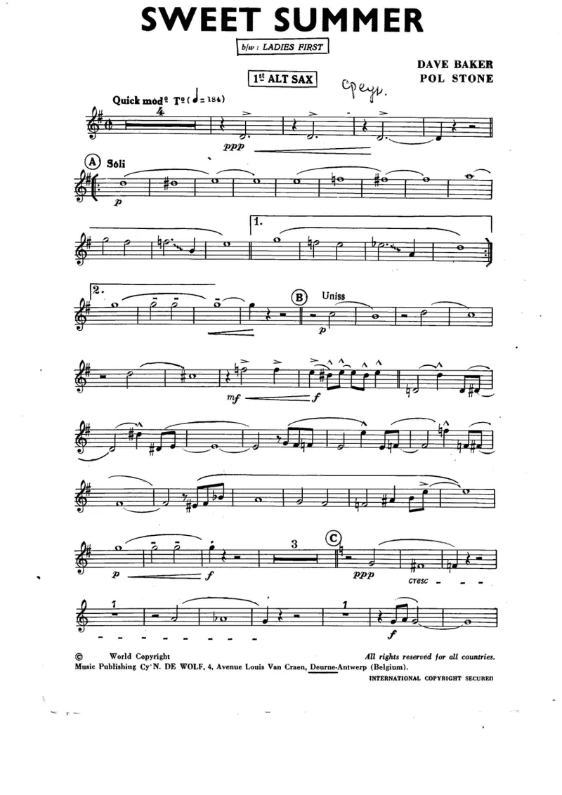 Sweet Summer ( score preview