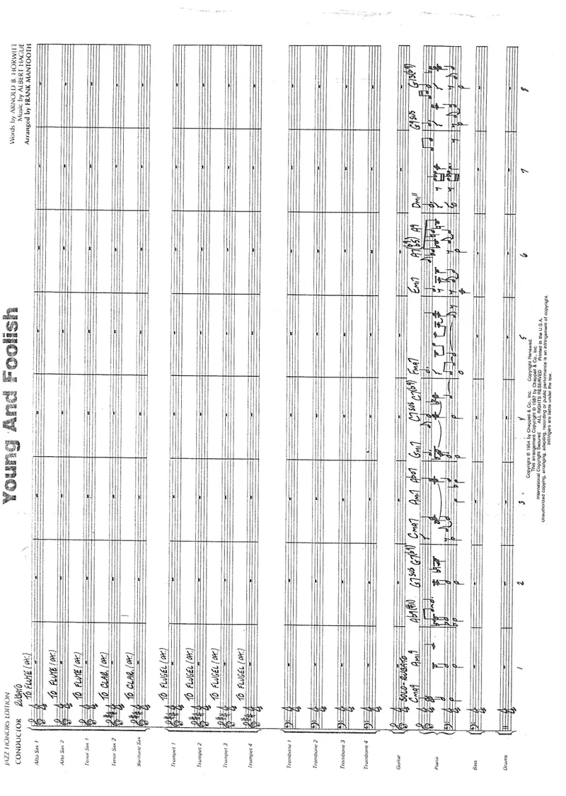 Young And Foolish score preview