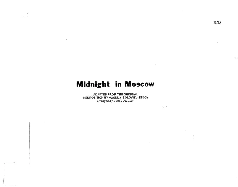 Midnight In Moscow score preview