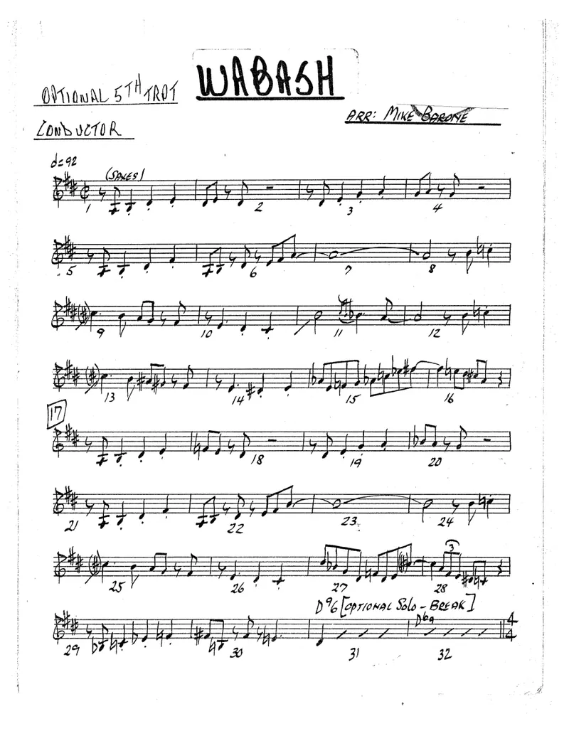Wabash score preview