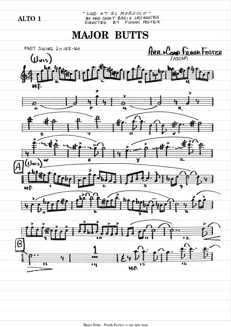 Major Butts score preview