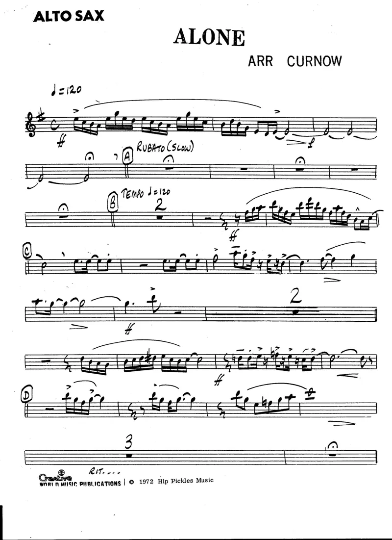 Alone score preview