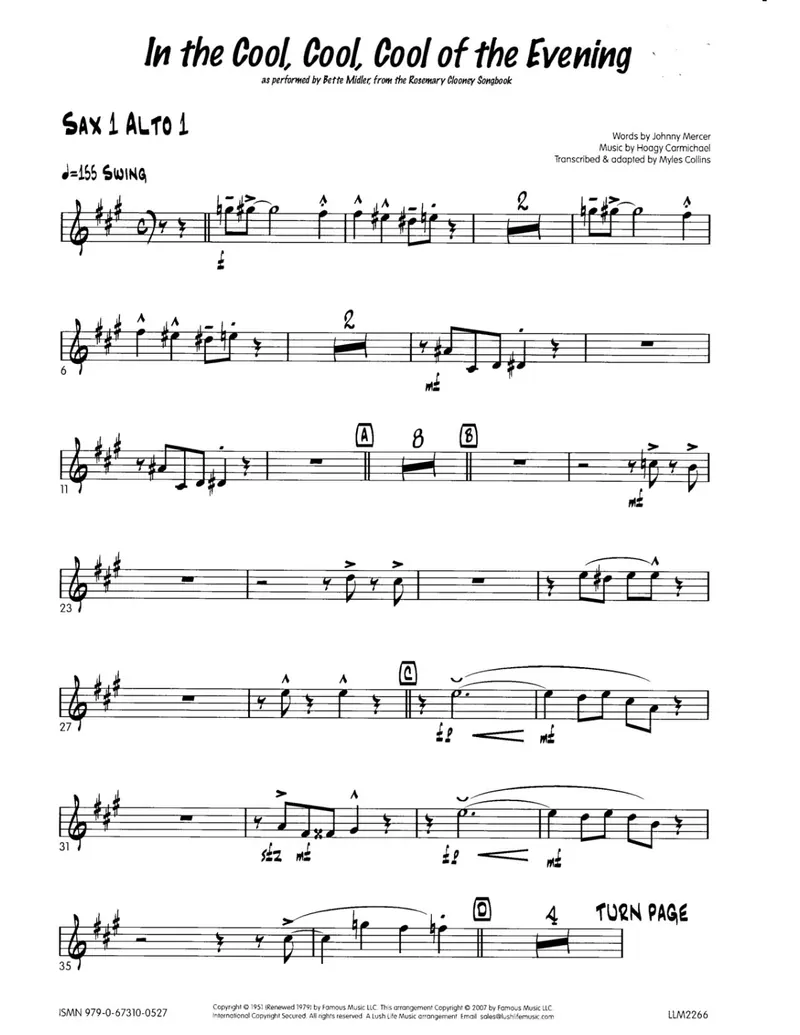 In The Cool, Cool, Cool Of The Evening score preview