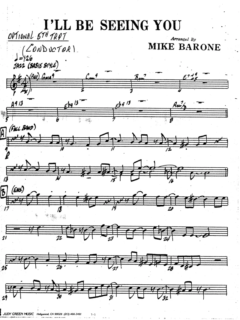 I'll Be Seeing You score preview