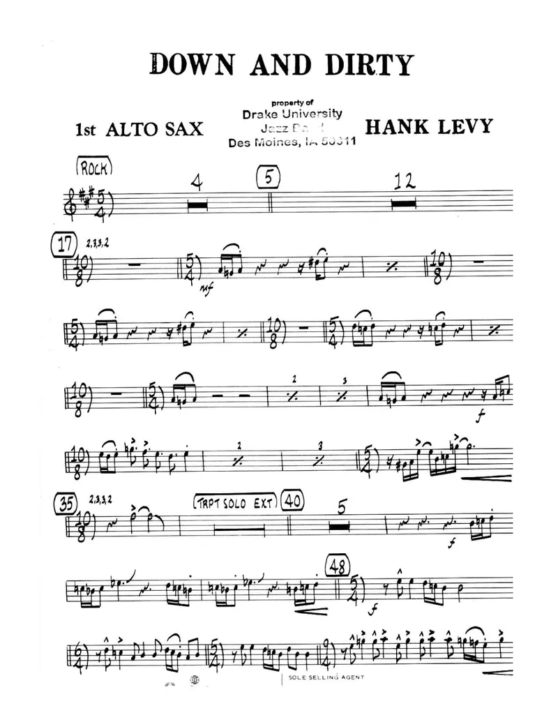Down And Dirty score preview