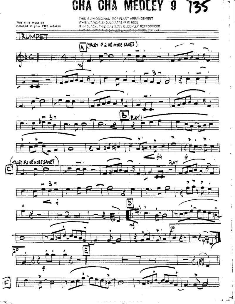 Cha Cha Medley #9 score preview