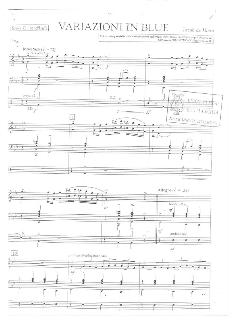 Variacioni In Blue score preview