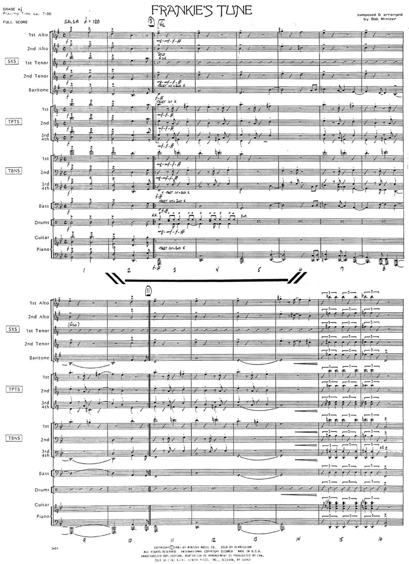 Frankie's Tune score preview